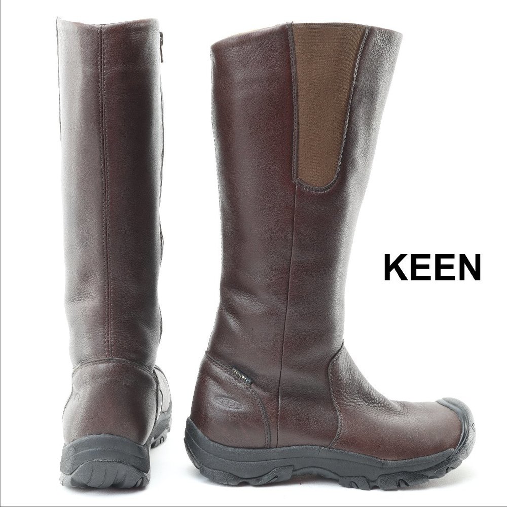 Keen Silverton Java Tall Leather Boots • Women's US 8 • Brown
